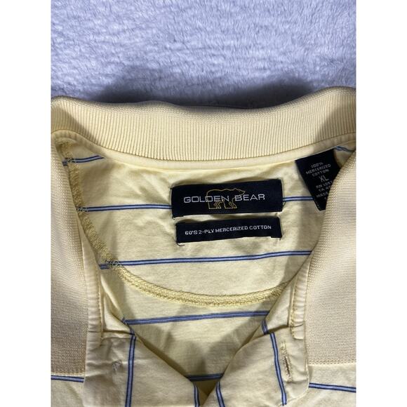 Greg Norman Shirt Men"s Yellow Striped Active Play Dry Golf Polo size XL - Picture 3 of 8